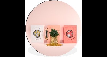 WallCircle - Wandcirkel - Muurcirkel - Minimal art van drie wasmachines - Aluminium - Dibond - ⌀ 90 cm - Binnen en Buiten
