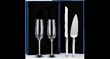 Champagneglazen set - feest kertdiner nieuwjaarsfeest verjaardagsfeestje - hoogwaardig glas - duurzaam - perfect als cadeau champagneglas