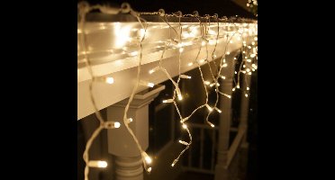 Groenovatie LED IJspegelverlichting Kerst - 10 Meter - 500 Lampjes - Doorkoppelbaar - Warm Wit