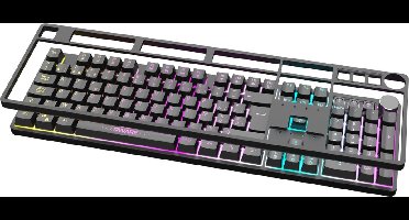 Qware Gaming - Toetsenbord - Daytona - Bedraad - USB - RGB - Multifunctionele Draaiknop - Azerty
