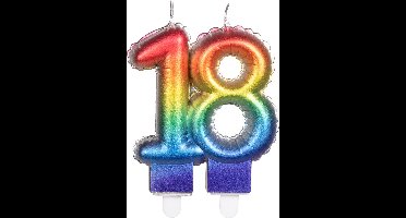 Boland - Kaarsje '18' regenboog 18 Multi - Regenboog - Regenboog