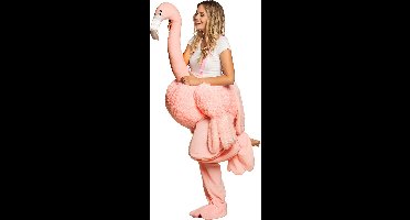 Boland - Kostuum Op een flamingo (one size) - Volwassenen - Flamingo - Dieren