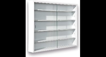 DailySupplies® Vitrinekast met Glas - Vitrinekasten Woonkamer - 10x90x70cm - Wit