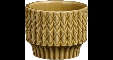 Mica decorations - Lauria pot rond l.bruin h6xd7,5cm