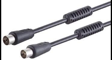 Antennenkabel mit Ferrit >100 dB schwarz 5m