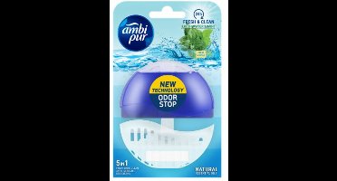 Ambi Pur Toiletblok Starterkit 5in1 Fresh Water & Mint - 12 x - Voordeelverpakking