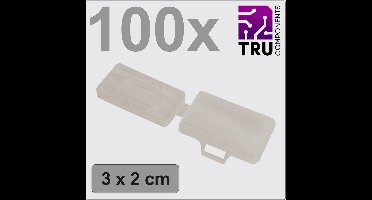 TRU COMPONENTS TC-12888604 T24CA083 Kabelmarkeringdrager Markeringsvlak: 18 x 30 mm Transparant Aantal markeringen: 100