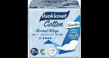 Vuokkoset Organisch Katoen - Maandverband Normaal met Vleugels - Natuurlijke Materialen - Dermatologisch getest - Anti-allergisch