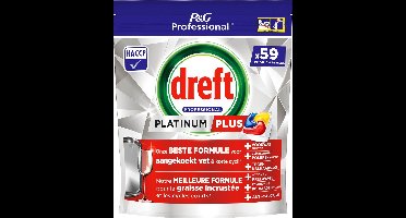Dreft P&G Professional Platinum+ lemon vaatwastabletten 59 tabletten