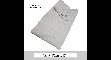 Topper Topdek Bamboo matrashoes matrastijk 180x200 met rits 6 - 9cm kern