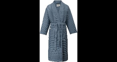 Linden&Green- Unisex Sauna Badjas - 100% Katoen Wafel Badjas - XL - Blue - Katoen wafel - Kimono - Wafel Badjas dames - Badjas heren - Badjas dames en heren