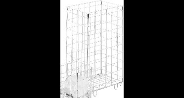 Prullenmand, groot, 410x250x625 mm