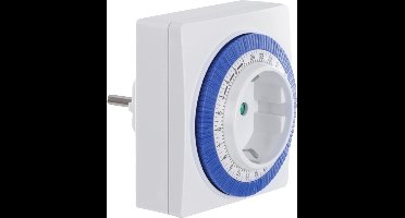 Tijdschakelklok - mechanisch (96 schakelingen per 24u) - voor binnen / wit