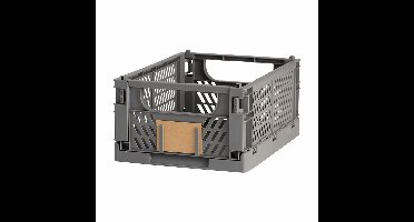 Set van opstapelbare opbergboxen 33 x 24,5 x 15 cm Donker grijs