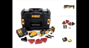 DeWalt DCS 355 M1 accu-oscillator multitool 18 V borstelloos + 1x accu 4,0 Ah + oplader + accessoires + TSTAK