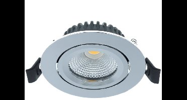 LED inbouwspot - chroom - 5W - 465 lumen - warm wit 2700K - IP44 geschikt voor vochtige ruimtes