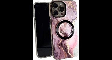 HEM Artistic Black-Rose Hoesje geschikt voor iPhone 16 Pro Max - Hoesje Magsafe Compatibel - Shockproof Backcover