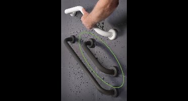 Wandbeugel in staal en antislip : 30 cm - wit