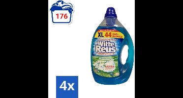 Witte Reus - Vloeibaar Wasmiddel - 44 Wasbeurten - Voordeelverpakking - 4 stuks