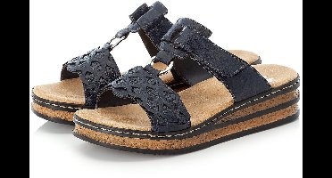 Rieker dames slippers slip-on 629K9-14 donkerblauw