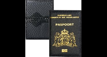 YONO Paspoort Hoesje NL - Paspoorthouder Kunstleer - Houder - Cover - Mapje - Zwart