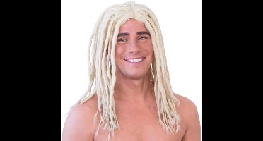 Witbaard Pruik Dreadlock Heren Synthetisch Blond