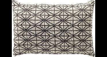 Dutch Decor NISA - buitenkussen 40x60 cm - waterafstotend en uv-bestendig - Charcoal Gray - antraciet