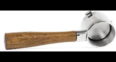 Naked Portafilter - La Specialista - Delonghi - Hout - RVS - Bodemloze Filterdrager - Portafilter 51mm - Filterdrager - Bottomless Portafilter – Delonghi Koffiemachine – Piston – Espressomachine - Barista Essentials