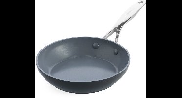 GreenPan Valencia Pro Aluminium Koekenpan Ø20 cm - PFAS-vrij - inductie - Ovenbestendig 220 graden - Vaatwasserbestendig - RVS handvaten - Grijs