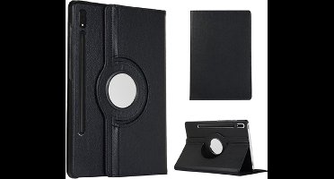 Just in Case tablet Hoes geschikt voor Samsung Galaxy Tab S10 Plus / Tab S9 FE Plus / Tab S9 Plus - 360° Draaibare Tablet Hoes - Zwart
