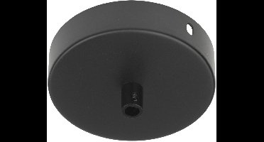 Bailey plafondkap metaal zwart + zwarte kabel grip