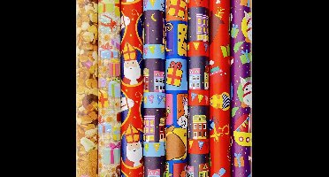 Sinterklaaspapier Pakpapier inpakpapier - 3 meter x 70 cm - 10 rollen