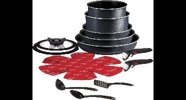 Tefal Ingenio So Light - Pannenset - 16-delig - Inductie - Stapelbaar - Afneembare Handgrepen - Ruimtebesparend