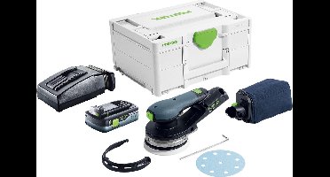 Festool ETSC 2 125-Basic accu excenterschuurmachine 18 V 125 mm borstelloos + 1x accu 4.0 Ah + lader + systainer