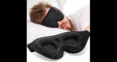 ApexArte® Oogmasker Slaap - Slaapmasker Vrouwen & Mannen - Extra Zacht - Zwart