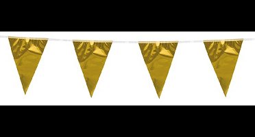 2x Vlaggenlijn Metallic Goud 10 meter - Verjaardag Feest Party Festival Poolparty Decoratie