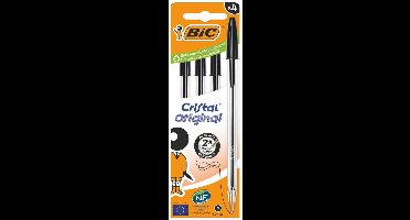 BIC 516335, Stick balpen, Zwart, 4 stuk(s), Medium