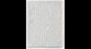 Jollein Deken Ledikant 120x120cm - Fringe Stripe Sea Green/Ivory - GOTS