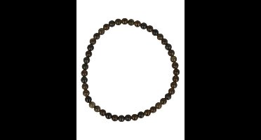 Obsidiaan goud kralenarmband 4 mm