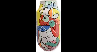 Handbeschilderde Porseleinen Vaas - 59,5 cm Hoog - Elegante Decoratie voor Interieur