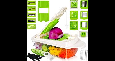 ApexArte® Groentesnijder - Mandoline Cutter - Hakmolen - Uiensnijder - Wit