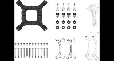 DeepCool LE720 White - Vloeistofkoelsysteem processor - afmeting radiator: 360 mm - voor Intel LGA 1700, 1200, 115x - AMD AM5, AM4) - 3x 120 mm RGB Fan - Aluminium, koper - wit
