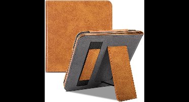 Case2go - E-reader hoes geschikt voor Kobo Sage - Sleepcover - Auto/Wake functie - Met handstrap - Bruin