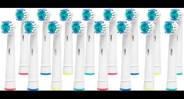 Mycare+ Opzetborstels - 16 Stuks - Vervangende Borstels voor Oral B - Borstelkoppen voor Elektrische Tandenborstel - Wit