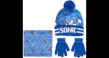 Sonic the Hedgehog Winterset Muts Handschoenen Sjaal