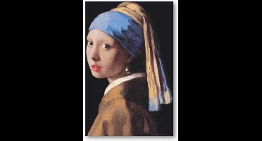 Meisje van Vermeer poster - Luxe - Art - kunst - Meisje met de Parel - 50 x 70 cm