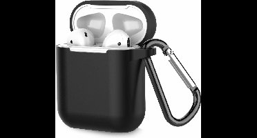 Shieldcase - Hoesje geschikt voor Airpods silicone case - Beschermhoes - optimale bescherming - siliconen hoesje - zwart