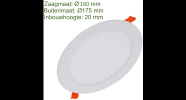LED Inbouw Downlight 12W Slim | Ø160mm 1000lm