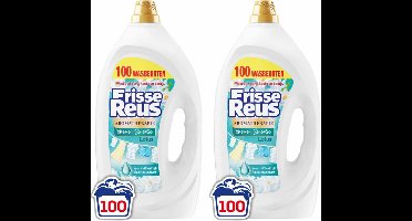 Witte Reus Wasmiddel Frisse Reus Gel Lotus 100 Wasbeurten - 2 x 4,5 liter - Voordeelverpakking
