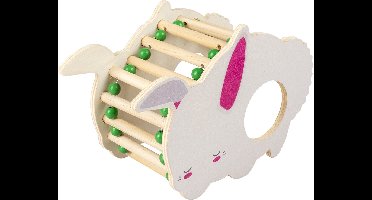 Duvoplus - Hok - Knaagdier - Knaagdieren Houten Speelhuis Hangoorkonijn 22x10,5x15cm Meerkleurig - 1st